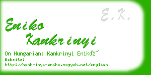 eniko kankrinyi business card